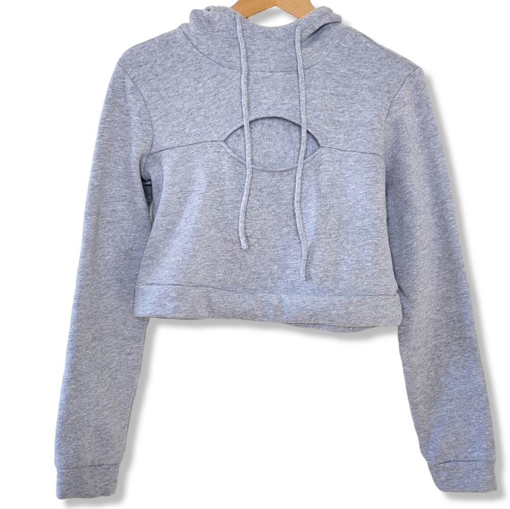 Alo Yoga Peek Pullover Hoodie in Dove Gray Size Small